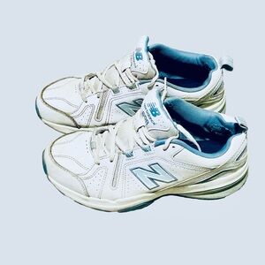 NEW BALANCE- Women Athletic Shoes- WX608WB5- White/sky blue- US Size 9